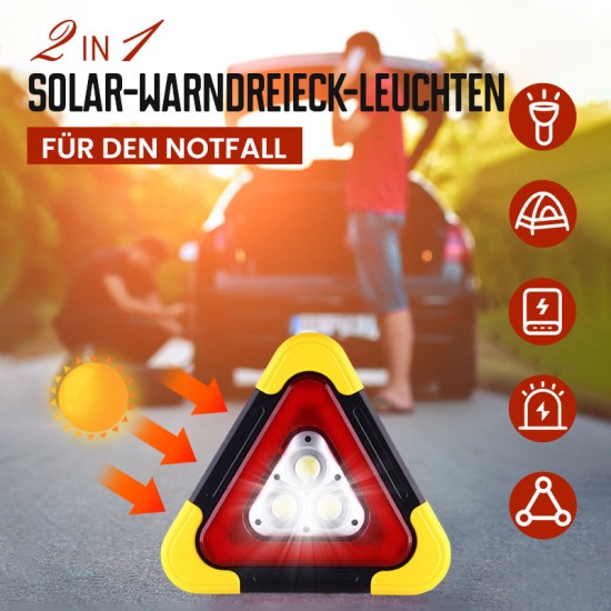50% Rabatt2-in-1 Solar-Warndreieck-Leuchten für den Notfall