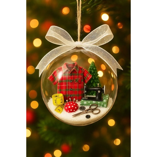 Last day sale 50% OFFHoliday Sewing Snow Globe Ornament