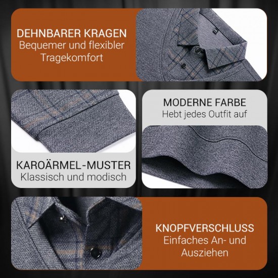 Heier Verkauf 50% RabattLangarm-Oberteil in Layering-Optik für Herren