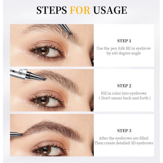 Kaufen Sie 1, erhalten Sie 1 kostenlos -Wasserdichter 3D Augenbrauenstift mit 4 Gabelspitzen