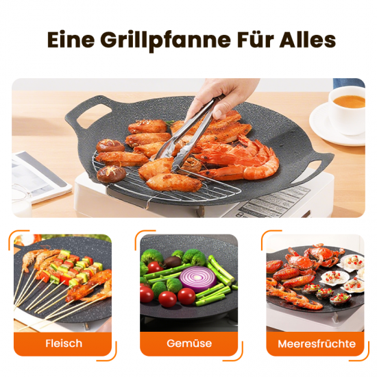 Multifunktionale Antihaft-Bratpfanne Medizinische Stein-Grillpfanne