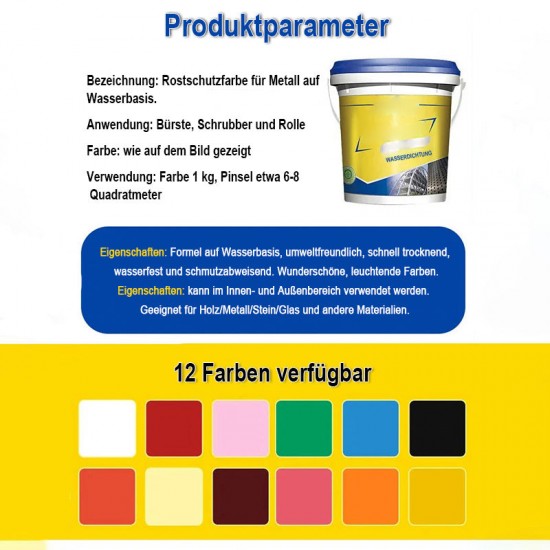 2 KAUFEN 1 GRATISRostschutzfarbe auf Wasserbasis Metallfarbe