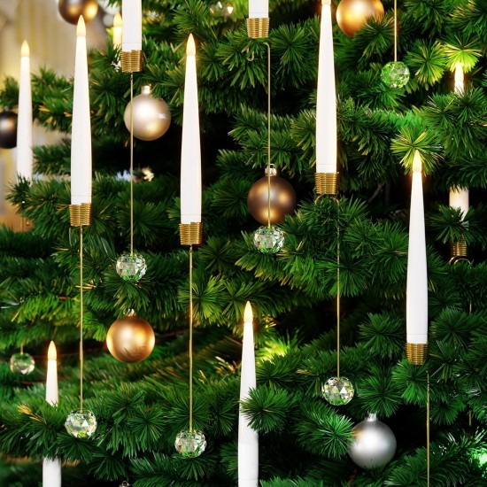 Frühweihnachtliche Aktion – 50 % RabattWeihnachtsbaum-LED-Kerzen mit klarem Kristallkugelhaken