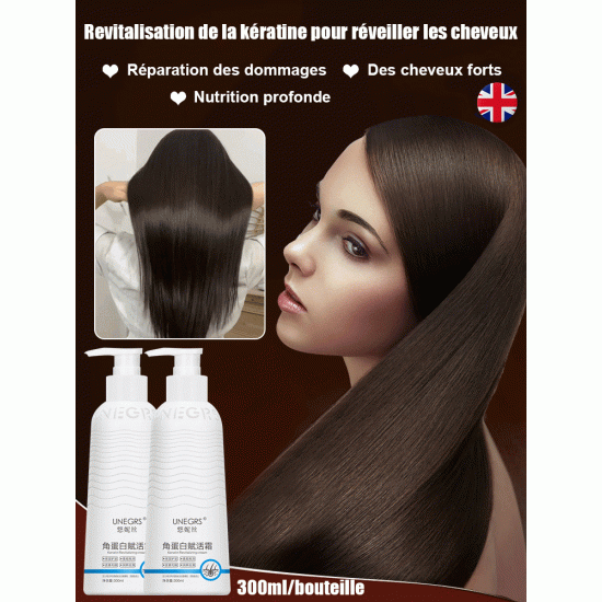 Keratin-Haarspülung zur Revitalisierung des Haares