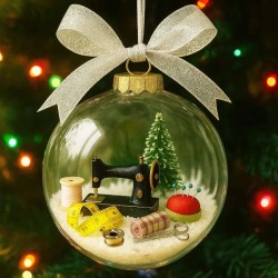 Last day sale 50% OFFHoliday Sewing Snow Globe Ornament