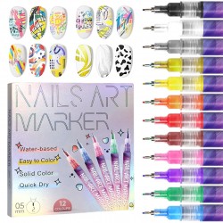 Weihnachtsangebot – 50 % Rabatt12 Farben Nagelkunst-Stifte Set