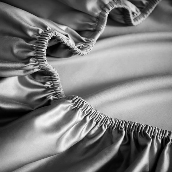 Sommer-Schnppchen – 49% RabattUni Seide Spannbetttuch Microfaser Bettlaken