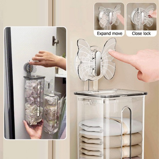 50% Urlaub am letzten TagSaugnapf-Wandaufbewahrungsbox mit Deckel für Unterwsche