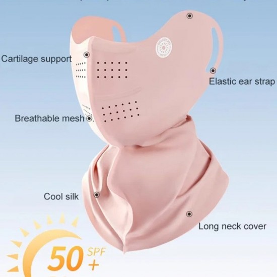 Sonnen- und UV-Schutz atmungsaktive Gesichtsmaske aus Eisseide