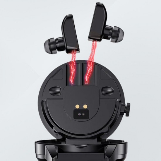 Smartwatch mit Ohrhrern und Gesundheitsüberwachung