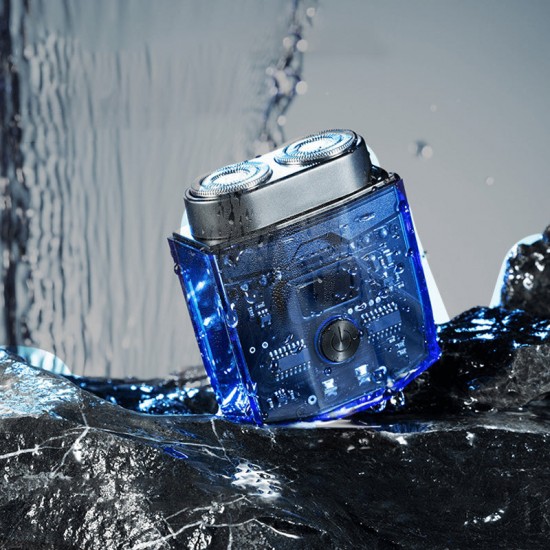 Transparenter Mini-Elektrorasierer mit geringer Geruschentwicklung