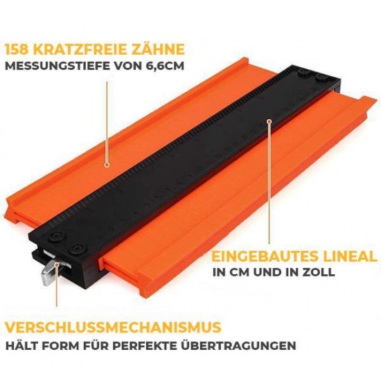 Zezzo Konturenlehre Kontur-Vervielfltigungslehre mit Schloss