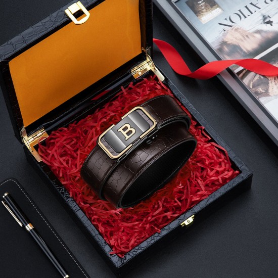 50 % Rabatt auf WeihnachtenHerrengürtel mit automatischer Schnalle und Krokodilmuster