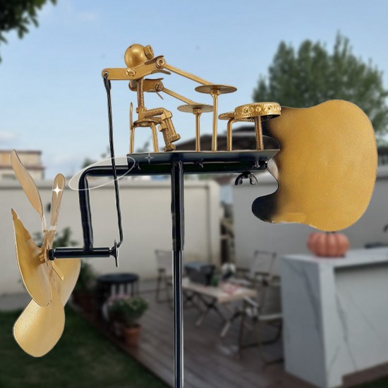 Handgefertigte Metal-Rockband-Windmühle