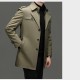 Mittellanger Trenchcoat für Herren mit herausnehmbarem Innenfutter