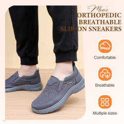  60% RABATT JETZT!  Herren Orthopdische Atmungsaktive Slipper-Sneakers - Fugewlbe Unterstützung mit Memory-Schaum Einlegesohlen für Ganzgigen Komfort ♂